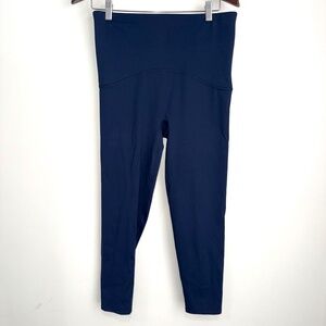 SPANX Womens XL Navy Blue High Rise Full Length Compression Leggings B6